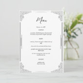Minimalistische Wedding Menu Kaart | Receptie Kaar (Staand voorkant)