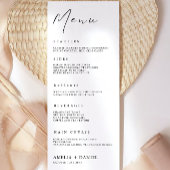 Minimalistische Wedding Menu Kaarten Sjabloon