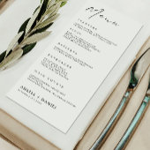 Minimalistische Wedding Menu Kaarten Sjabloon