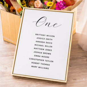 Minimalistische Wedding Seating Chart   Elegant mo Kaart