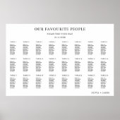Minimalistische Wedding Seating Chart Sjabloon Poster (Voorkant)