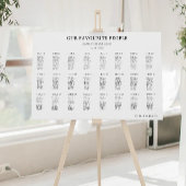 Minimalistische Wedding Seating Chart Sjabloon Poster