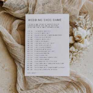 Minimalistische Wedding Shoe Game Sjabloon, Kaart