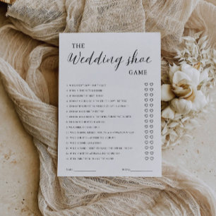 Minimalistische Wedding Shoe Game Sjabloon, Uitnod Kaart