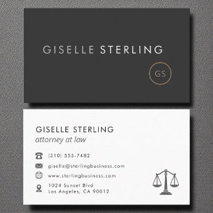 Minimalistische Weegschaal van de Rechtspleging Ad Visitekaartje