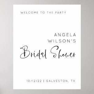 Minimalistische welkomstbord voor bruidsfeest poster