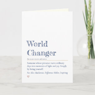 Minimalistische Wereldveranderaar Inspirerende Def Kaart