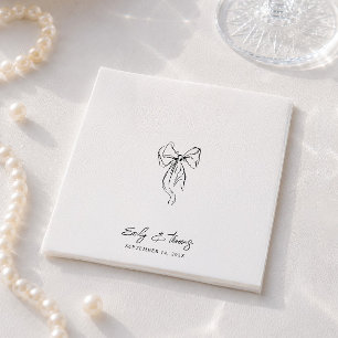 Minimalistische Whimsical Inkt Handgetekende Boog Servet