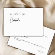 Minimalistische Whimsical Script Bruidsmeisje Voor