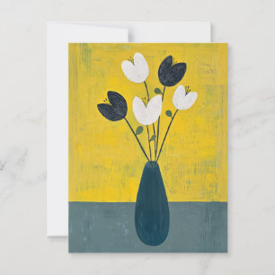 Minimalistische Whimsy Flowers No.033 Briefkaart
