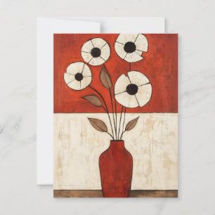 Minimalistische Whimsy Flowers No.039 Briefkaart