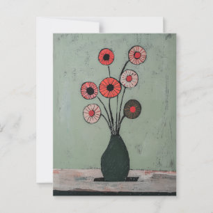 Minimalistische Whimsy Flowers No.044 Briefkaart