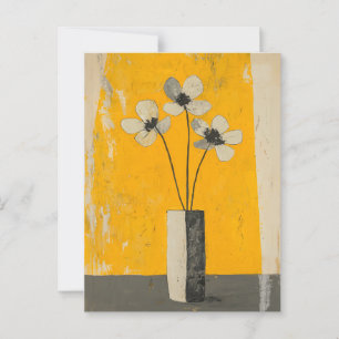 Minimalistische Whimsy Flowers No.050 Briefkaart