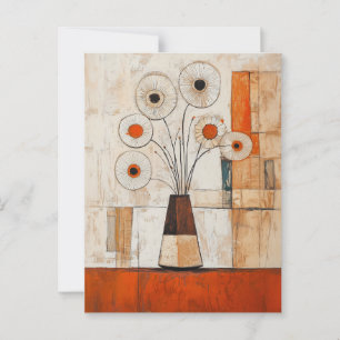 Minimalistische Whimsy Flowers No.052 Briefkaart
