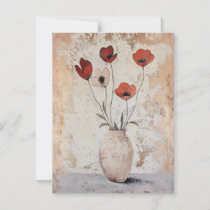 Minimalistische Whimsy Flowers No.053 Briefkaart