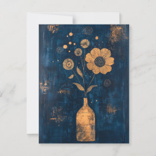 Minimalistische Whimsy Flowers No.060 Briefkaart