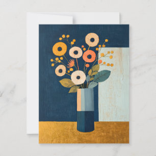 Minimalistische Whimsy Flowers No.062 Briefkaart