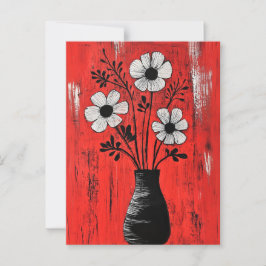 Minimalistische Whimsy Flowers No.067 Briefkaart
