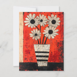 Minimalistische Whimsy Flowers No.069 Briefkaart