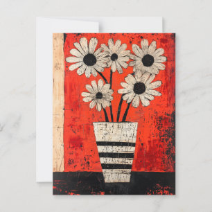 Minimalistische Whimsy Flowers No.069 Briefkaart