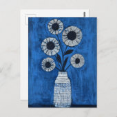 Minimalistische Whimsy Flowers No.070 Briefkaart (Voorkant / Achterkant)