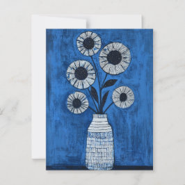 Minimalistische Whimsy Flowers No.070 Briefkaart