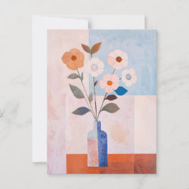 Minimalistische Whimsy Flowers No.072 Briefkaart
