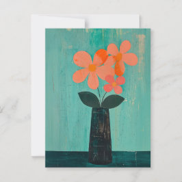 Minimalistische Whimsy Flowers No.076 Briefkaart