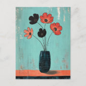 Minimalistische Whimsy Flowers No.077 Briefkaart (Voorkant)