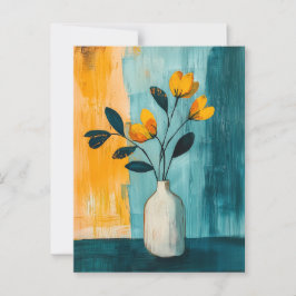Minimalistische Whimsy Flowers No.080 Briefkaart