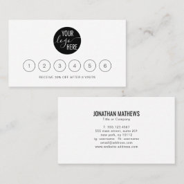 Minimalistische White Company Business Logo Klantenkaartje