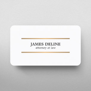Minimalistische White Copper Lines advocaat Visitekaartje