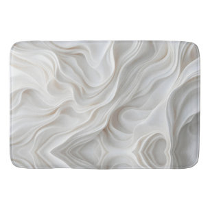 Minimalistische White Marble Wave Bath Mat – Zacht