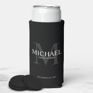 Minimalistische White Personalized Groomsmen Koelb