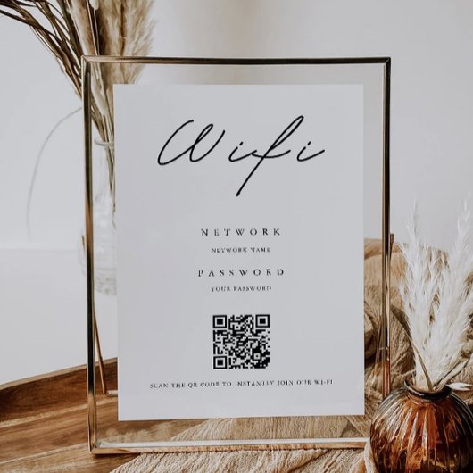Minimalistische Wifi Code, QR Code Wifi Verbinden Kaart