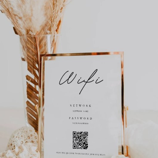 Minimalistische Wifi Code, QR Code Wifi Verbinden Kaart