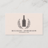  minimalistische wijnbar Sommelier Bartender Visitekaartje (Voorkant)
