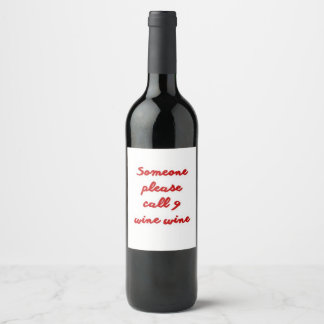 Minimalistische wijnfles met aangepast tekstlabel wijn etiket