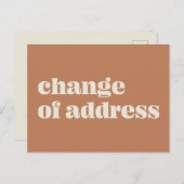 Minimalistische wijziging van de adresaankondiging briefkaart (Voorkant / Achterkant)