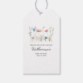 Minimalistische Wilde Bloem Bedankt Cadeaulabel (Voorkant)