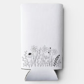 Minimalistische Wilde Bloem Schattige Bruidsmeisje (Achterkant)