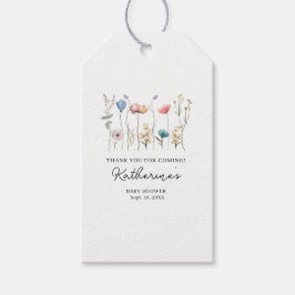 Minimalistische Wildflower Bedankt Cadeaulabel