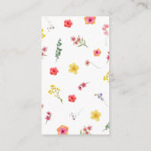 Minimalistische Wildflower Botanische bruiloft QR Informatiekaartje (Achterkant)
