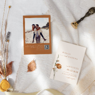 Minimalistische Wildflower foto verbrande Sinaasap Kaart