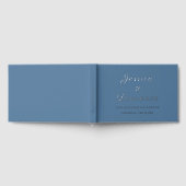 Minimalistische Winter Dusty Blue Wedding Gastenboek (Volledig)