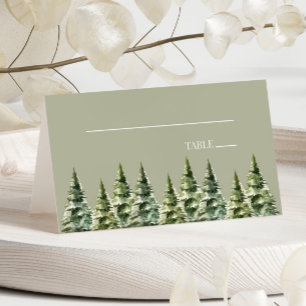 Minimalistische Winter Snowy Pine Tree Forest Wedd