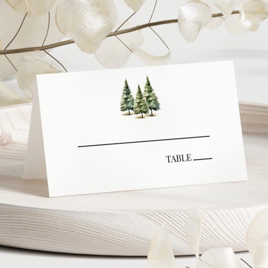 Minimalistische Winter Snowy Pine Tree Forest Wedd