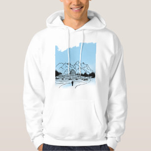 Minimalistische Winterbergavonturen Hoodie - Sneeu