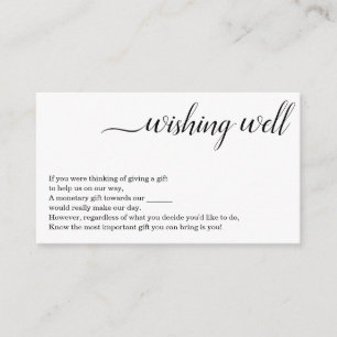 Minimalistische Wishing Well Kaart - Trouw Uitnodi