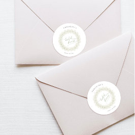 Minimalistische Wit-Baby met drijfmaten Ronde Sticker